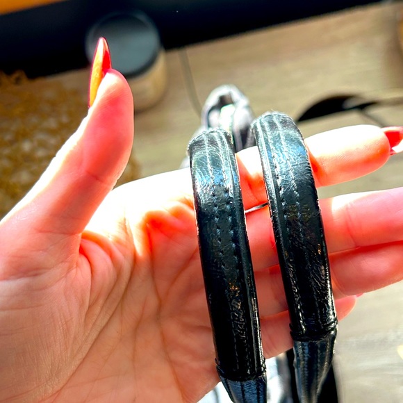 Coach Signature Stripe Python Tote - Picture 2 of 6